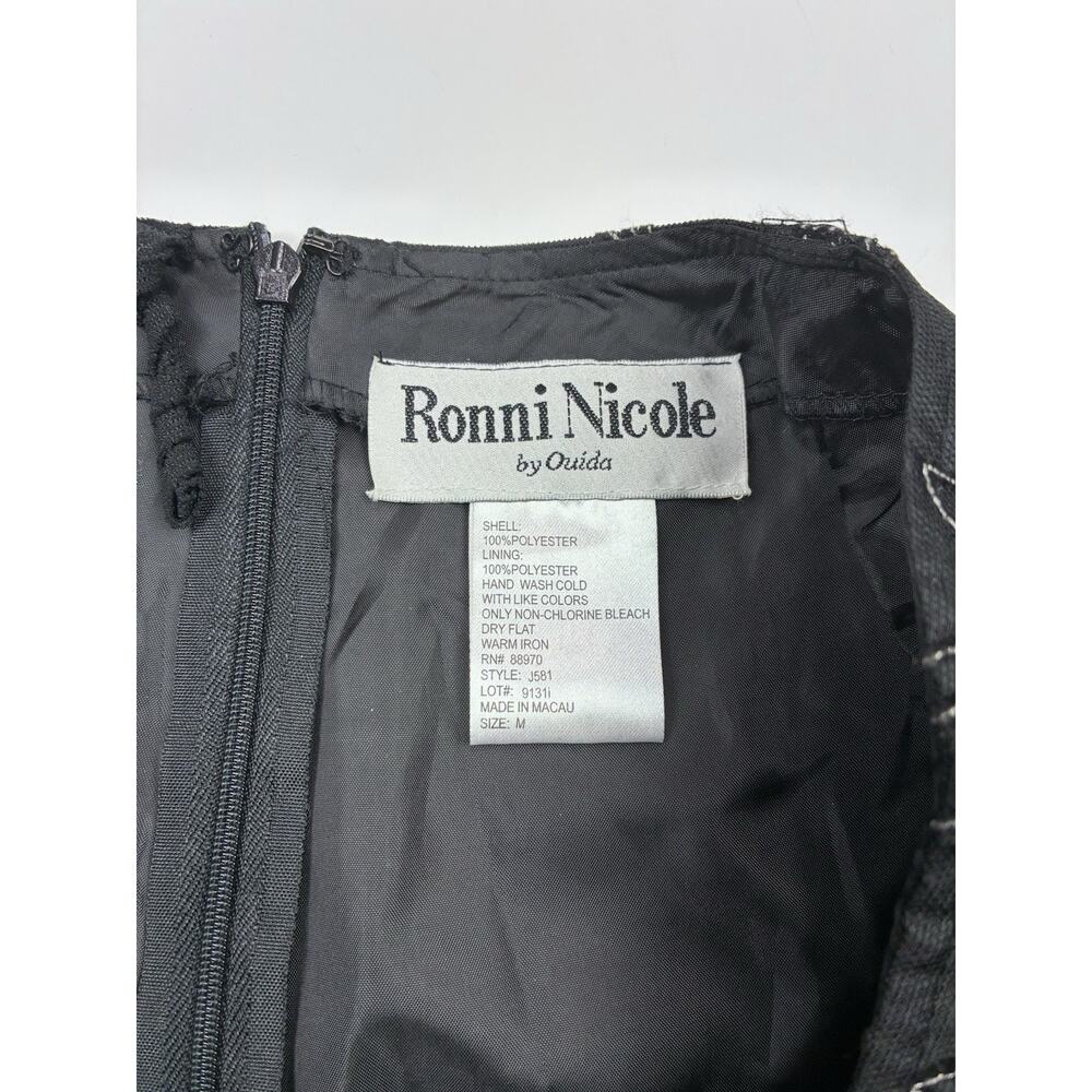 Vintage Y2K Ronni Nicole Floral Glitter Mesh Satin Pants Cocktail Etherial M - Picture 4 of 7